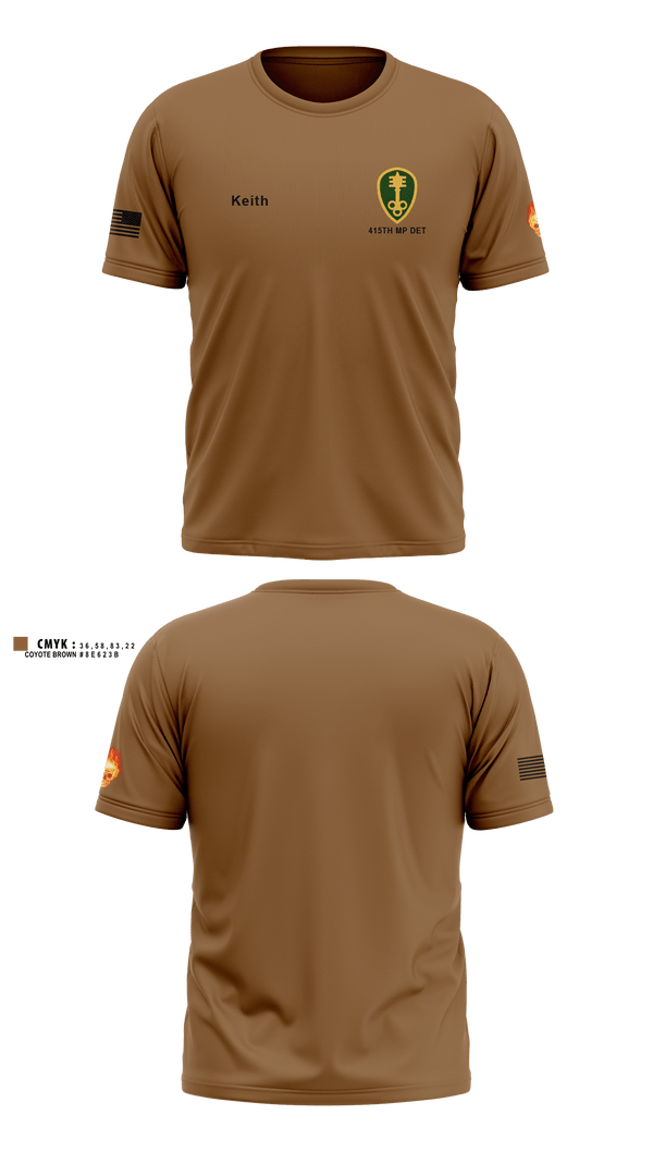 Old School Cotton Feel Shirt, 415th MP DET, Army, Teamtime, Team time, sublimation, custom sports apparel, team uniforms, spirit wear, spiritwear, sports uniforms, custom shirts, team store, custom team store, fundraiser sports, apparel fundraiser
