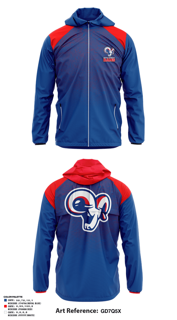 Windbreaker, Greene Central Rams, Wrestling, Teamtime, Team time, sublimation, custom sports apparel, team uniforms, spirit wear, spiritwear, sports uniforms, custom shirts, team store, custom team store, fundraiser sports, apparel fundraiser