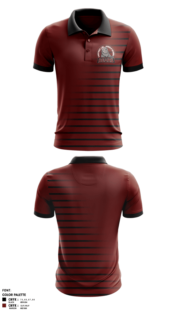 Short Sleeve Performance Polo, Chestnut Log Middle School, , Teamtime, Team time, sublimation, custom sports apparel, team uniforms, spirit wear, spiritwear, sports uniforms, custom shirts, team store, custom team store, fundraiser sports, apparel fundraiser