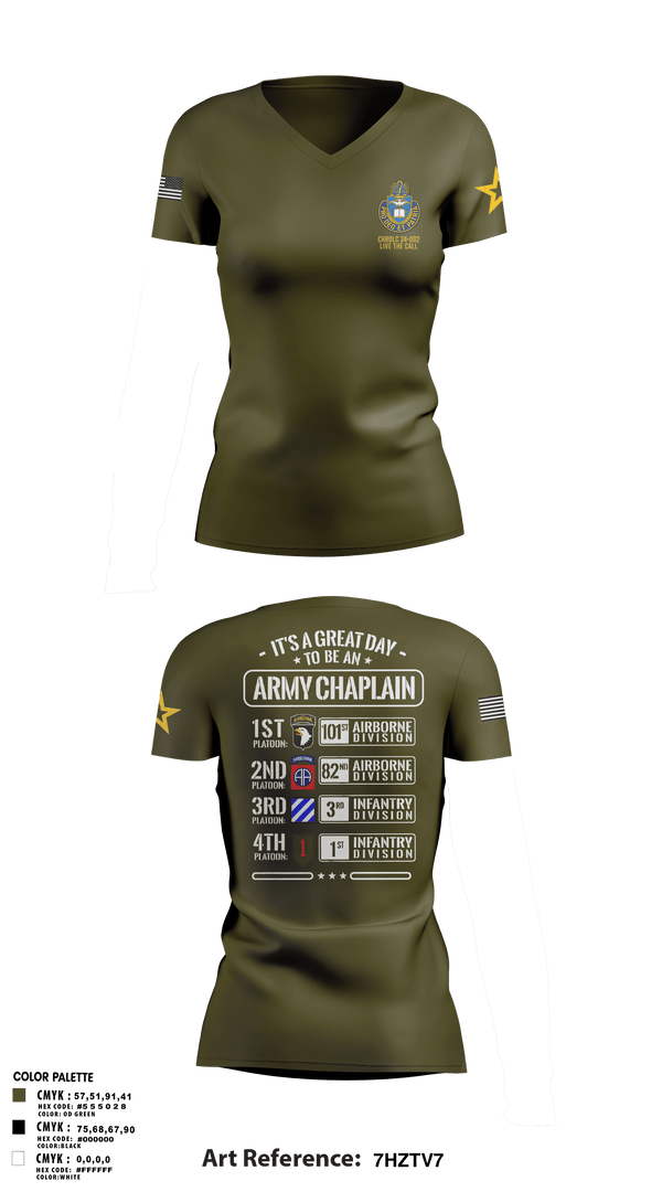 Women's Short Sleeve Vneck Shirt, CHBOLC 24-002, Army, Teamtime, Team time, sublimation, custom sports apparel, team uniforms, spirit wear, spiritwear, sports uniforms, custom shirts, team store, custom team store, fundraiser sports, apparel fundraiser