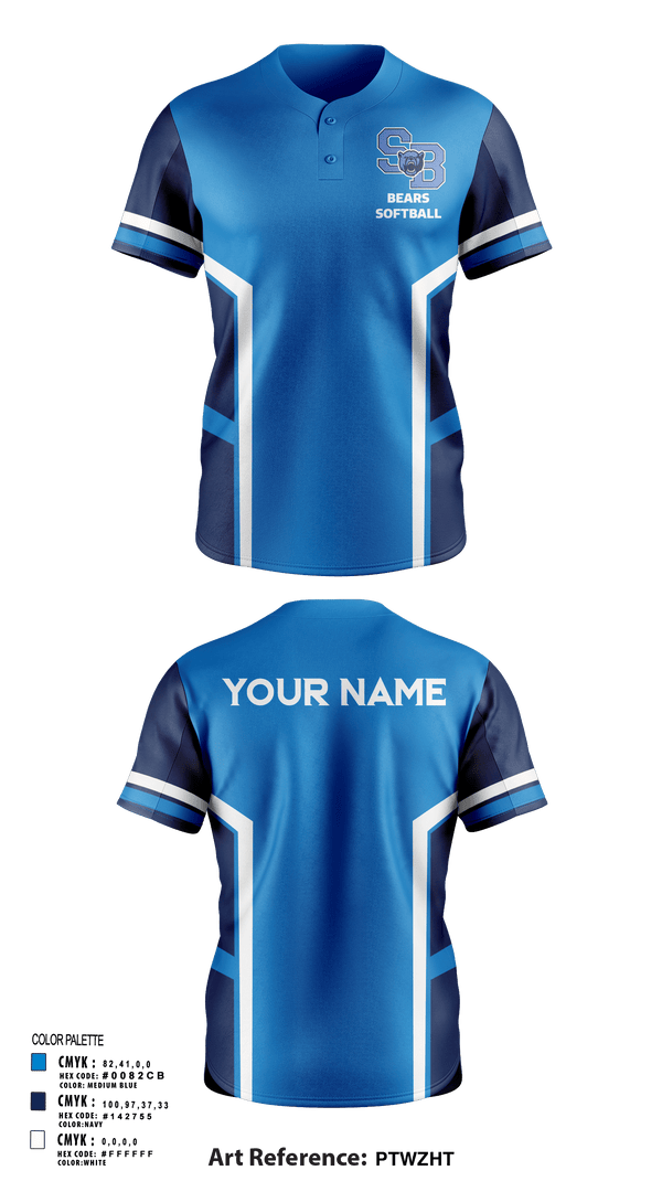 Full Button Softball Jersey, Bears, Softball, Teamtime, Team time, sublimation, custom sports apparel, team uniforms, spirit wear, spiritwear, sports uniforms, custom shirts, team store, custom team store, fundraiser sports, apparel fundraiser