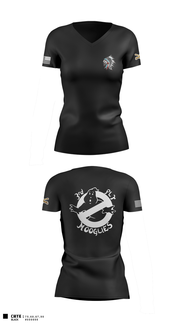 Women's Short Sleeve Vneck Shirt, 3rd PLT, Alpha Company, 2nd Cavalry 5th regiment, Army, Teamtime, Team time, sublimation, custom sports apparel, team uniforms, spirit wear, spiritwear, sports uniforms, custom shirts, team store, custom team store, fundraiser sports, apparel fundraiser