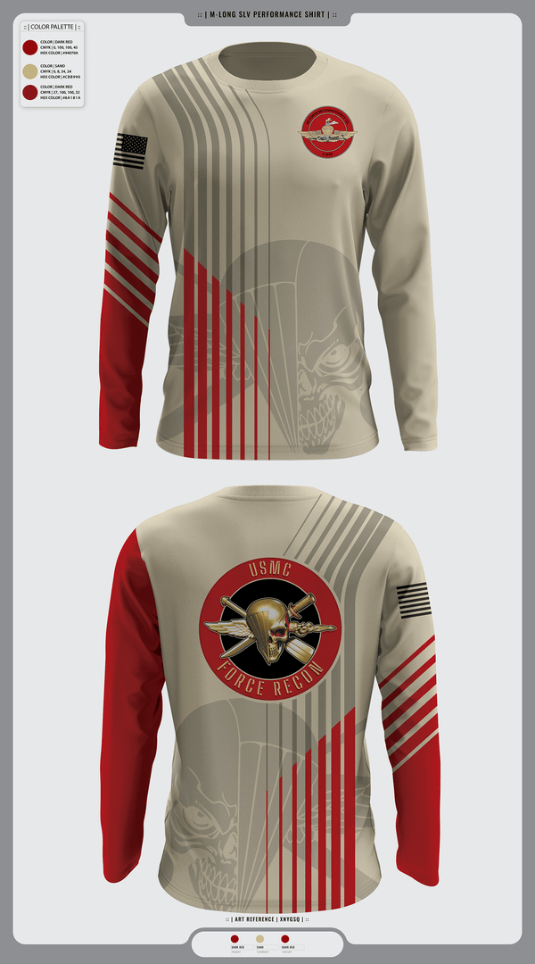 Long Sleeve Performance Shirt, 2nd Force Reconnaissance, Marines, Teamtime, Team time, sublimation, custom sports apparel, team uniforms, spirit wear, spiritwear, sports uniforms, custom shirts, team store, custom team store, fundraiser sports, apparel fundraiser
