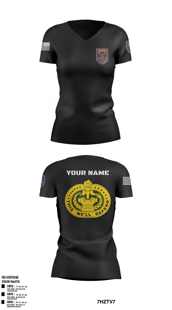 Women's Short Sleeve Vneck Shirt, Delta Co, 2-13th AVN REGT_CADRE, Army, Teamtime, Team time, sublimation, custom sports apparel, team uniforms, spirit wear, spiritwear, sports uniforms, custom shirts, team store, custom team store, fundraiser sports, apparel fundraiser