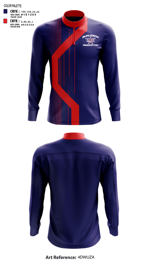 Quarter Zip Jacket, Burleson Youth Association, Inc., Spirit Store, Teamtime, Team time, sublimation, custom sports apparel, team uniforms, spirit wear, spiritwear, sports uniforms, custom shirts, team store, custom team store, fundraiser sports, apparel fundraiser