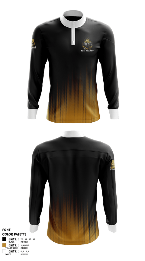 Quarter Zip Jacket, Cliff WilliamsCliff Williams, , Teamtime, Team time, sublimation, custom sports apparel, team uniforms, spirit wear, spiritwear, sports uniforms, custom shirts, team store, custom team store, fundraiser sports, apparel fundraiser