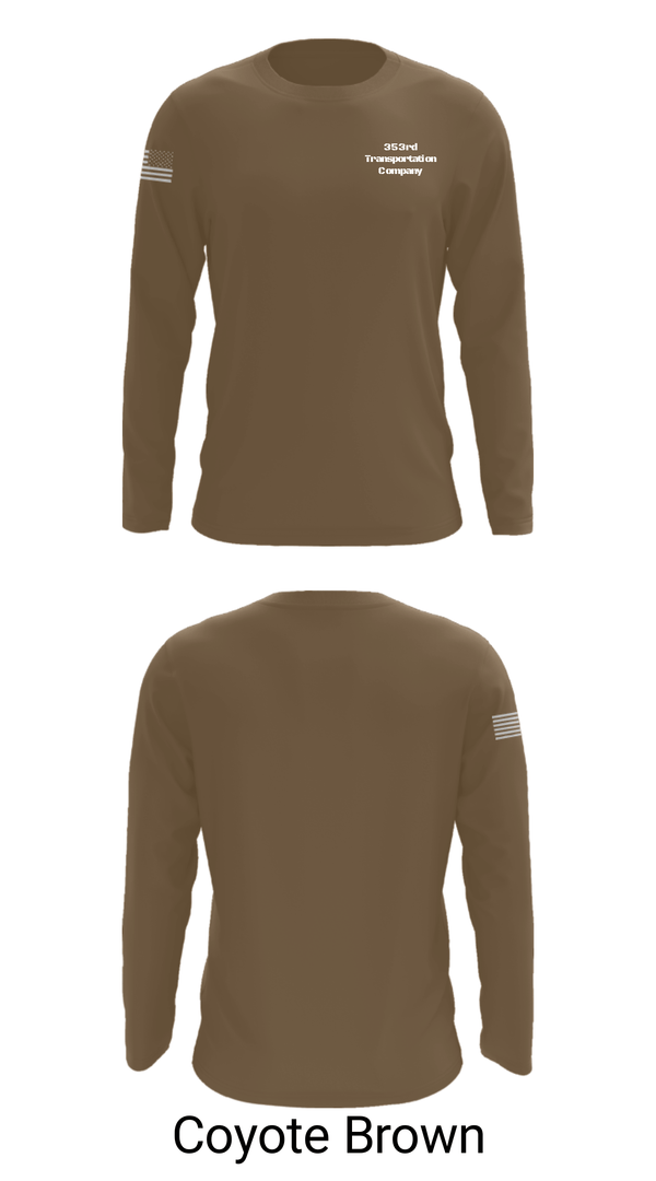 Long Sleeve Performance Shirt, 353rd Transportation Company, Army, Teamtime, Team time, sublimation, custom sports apparel, team uniforms, spirit wear, spiritwear, sports uniforms, custom shirts, team store, custom team store, fundraiser sports, apparel fundraiser