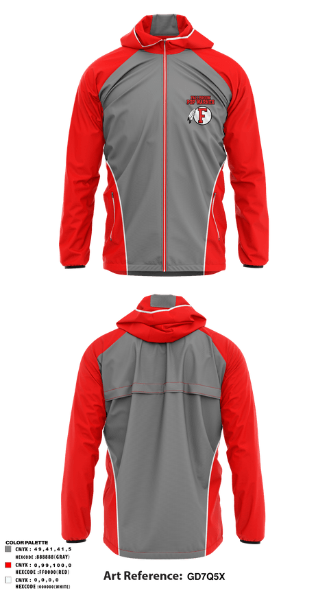 Windbreaker, Fallbrook Pop Warner Football League, Football, Teamtime, Team time, sublimation, custom sports apparel, team uniforms, spirit wear, spiritwear, sports uniforms, custom shirts, team store, custom team store, fundraiser sports, apparel fundraiser