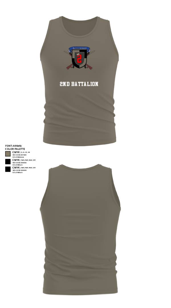 Tank Top, 2nd Battalion, Army, Teamtime, Team time, sublimation, custom sports apparel, team uniforms, spirit wear, spiritwear, sports uniforms, custom shirts, team store, custom team store, fundraiser sports, apparel fundraiser