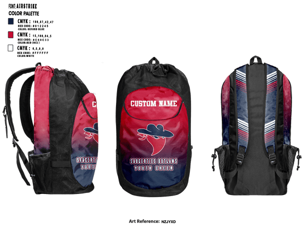 Gear Bag, Saugerties Outlaws Youth Football, Football, Teamtime, Team time, sublimation, custom sports apparel, team uniforms, spirit wear, spiritwear, sports uniforms, custom shirts, team store, custom team store, fundraiser sports, apparel fundraiser