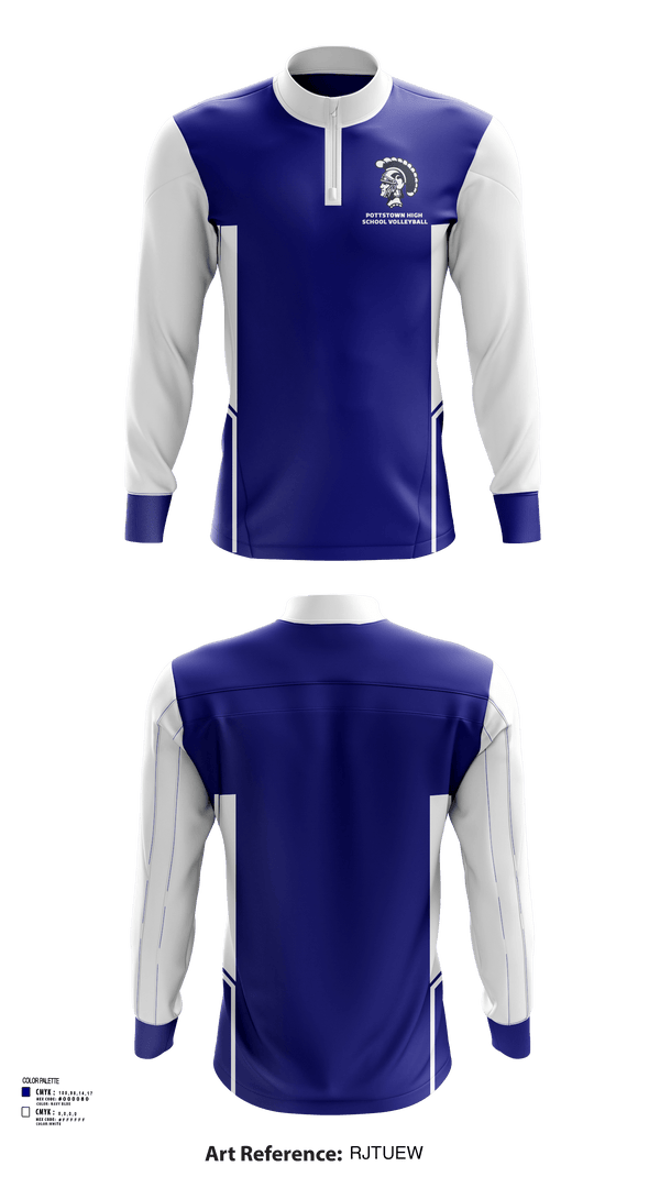 Quarter Zip Jacket, Pottstown High School Volleyball, Women's Volleyball, Teamtime, Team time, sublimation, custom sports apparel, team uniforms, spirit wear, spiritwear, sports uniforms, custom shirts, team store, custom team store, fundraiser sports, apparel fundraiser