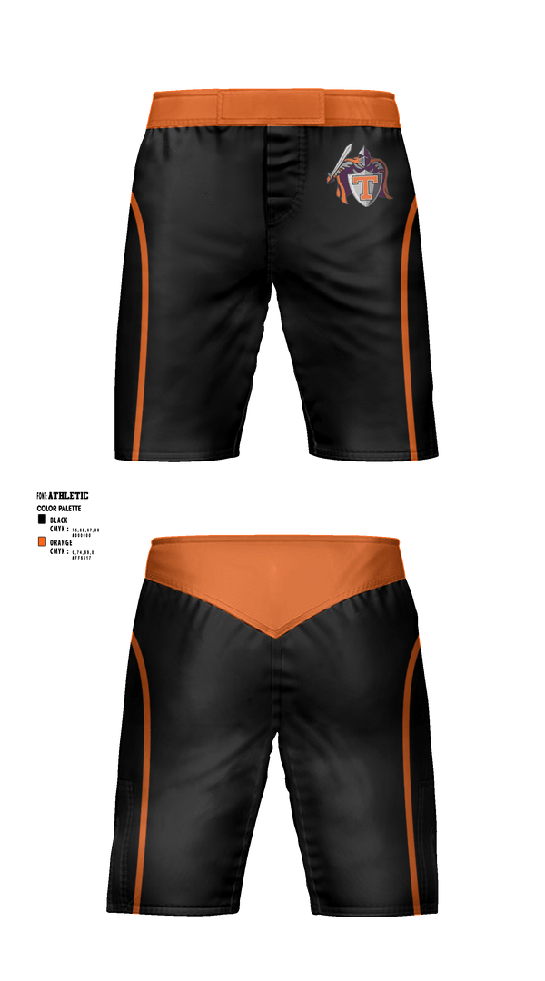 Fight Shorts, Black Knights, Wrestling, Teamtime, Team time, sublimation, custom sports apparel, team uniforms, spirit wear, spiritwear, sports uniforms, custom shirts, team store, custom team store, fundraiser sports, apparel fundraiser