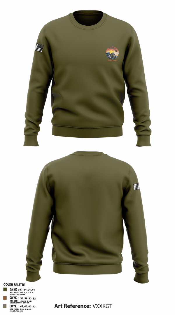 Crew Neck Sweatshirt, SKIVVY NINE, Air Force, Teamtime, Team time, sublimation, custom sports apparel, team uniforms, spirit wear, spiritwear, sports uniforms, custom shirts, team store, custom team store, fundraiser sports, apparel fundraiser