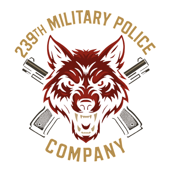 239th Military Police Company Stainless Steel Water Bottle with a Straw Lid