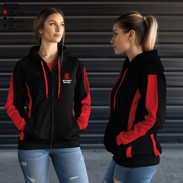 Zip Hoodie, Belle Chasse High School Volleyball, Women's Volleyball, Teamtime, Team time, sublimation, custom sports apparel, team uniforms, spirit wear, spiritwear, sports uniforms, custom shirts, team store, custom team store, fundraiser sports, apparel fundraiser