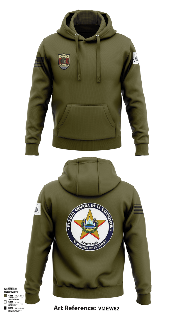 Hoodie, Battallion Nonualco, Army, Teamtime, Team time, sublimation, custom sports apparel, team uniforms, spirit wear, spiritwear, sports uniforms, custom shirts, team store, custom team store, fundraiser sports, apparel fundraiser