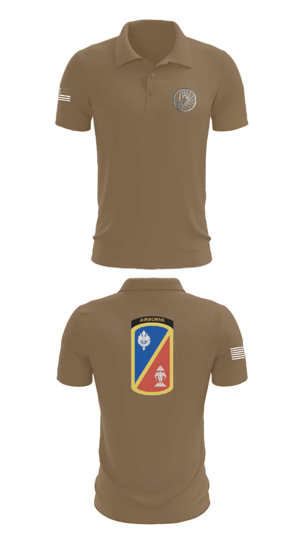 Short Sleeve Performance Polo, 1st Det. Royal Lao Airborne, Army, Teamtime, Team time, sublimation, custom sports apparel, team uniforms, spirit wear, spiritwear, sports uniforms, custom shirts, team store, custom team store, fundraiser sports, apparel fundraiser