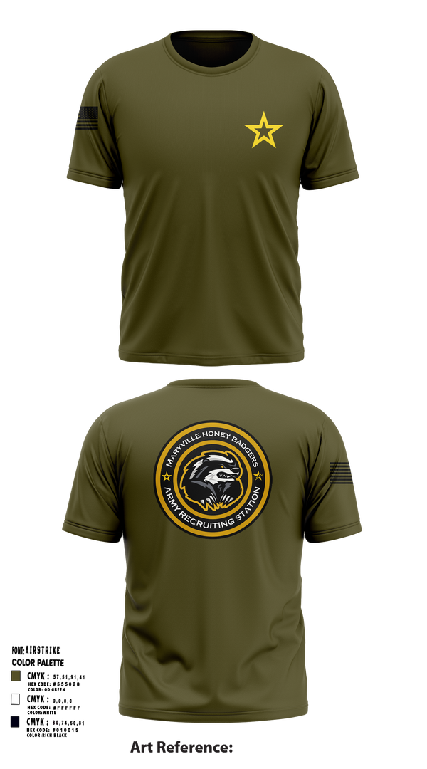 Short Sleeve Performance Shirt, Maryville Honeybadger, Army, Teamtime, Team time, sublimation, custom sports apparel, team uniforms, spirit wear, spiritwear, sports uniforms, custom shirts, team store, custom team store, fundraiser sports, apparel fundraiser