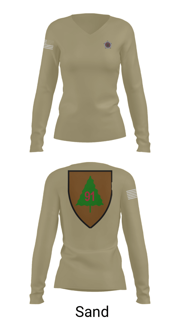 Women's Long Sleeve Vneck Shirt, 4-361st OC/T, Army, Teamtime, Team time, sublimation, custom sports apparel, team uniforms, spirit wear, spiritwear, sports uniforms, custom shirts, team store, custom team store, fundraiser sports, apparel fundraiser