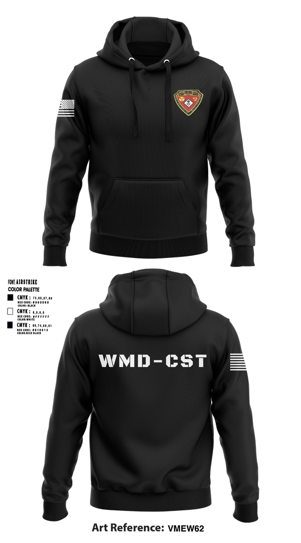 Hoodie, 2nd WMD CST, Army, Teamtime, Team time, sublimation, custom sports apparel, team uniforms, spirit wear, spiritwear, sports uniforms, custom shirts, team store, custom team store, fundraiser sports, apparel fundraiser