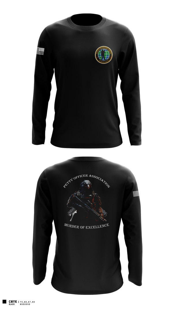Long Sleeve Performance Shirt, Center for Security Forces Detachment Chesapeake, Navy, Teamtime, Team time, sublimation, custom sports apparel, team uniforms, spirit wear, spiritwear, sports uniforms, custom shirts, team store, custom team store, fundraiser sports, apparel fundraiser