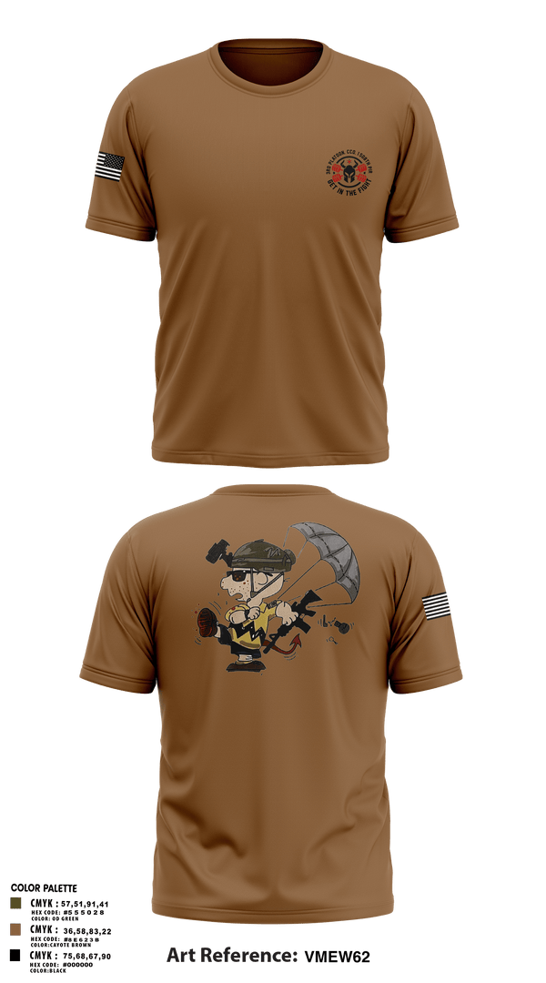 Old School Cotton Feel Shirt, 3rd Platoon, CCo, 1-508th PIR, , Teamtime, Team time, sublimation, custom sports apparel, team uniforms, spirit wear, spiritwear, sports uniforms, custom shirts, team store, custom team store, fundraiser sports, apparel fundraiser