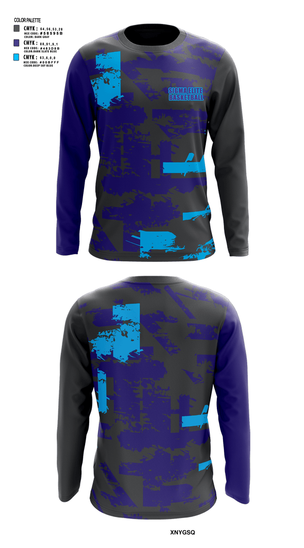 Long Sleeve Performance Shirt, Sigma elite, Men's Basketball, Teamtime, Team time, sublimation, custom sports apparel, team uniforms, spirit wear, spiritwear, sports uniforms, custom shirts, team store, custom team store, fundraiser sports, apparel fundraiser