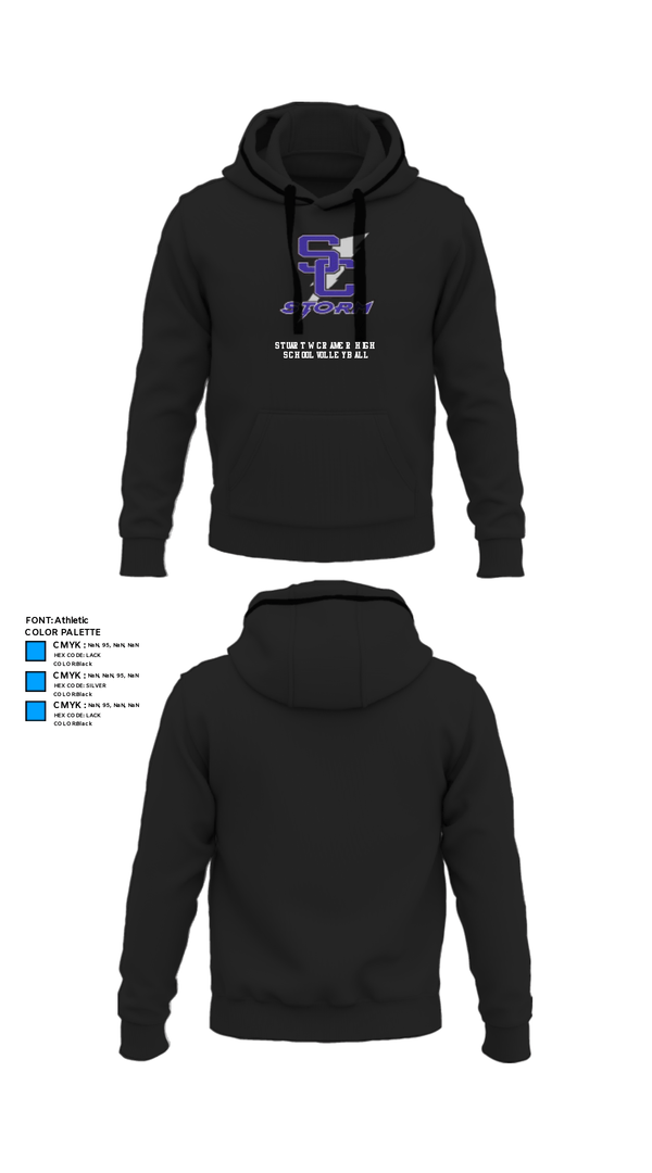 Hoodie, Stuart W Cramer High School Volleyball, Women's Volleyball, Teamtime, Team time, sublimation, custom sports apparel, team uniforms, spirit wear, spiritwear, sports uniforms, custom shirts, team store, custom team store, fundraiser sports, apparel fundraiser