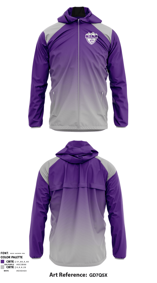 Windbreaker, Utah Youth Soccer Association, Men's Soccer, Teamtime, Team time, sublimation, custom sports apparel, team uniforms, spirit wear, spiritwear, sports uniforms, custom shirts, team store, custom team store, fundraiser sports, apparel fundraiser
