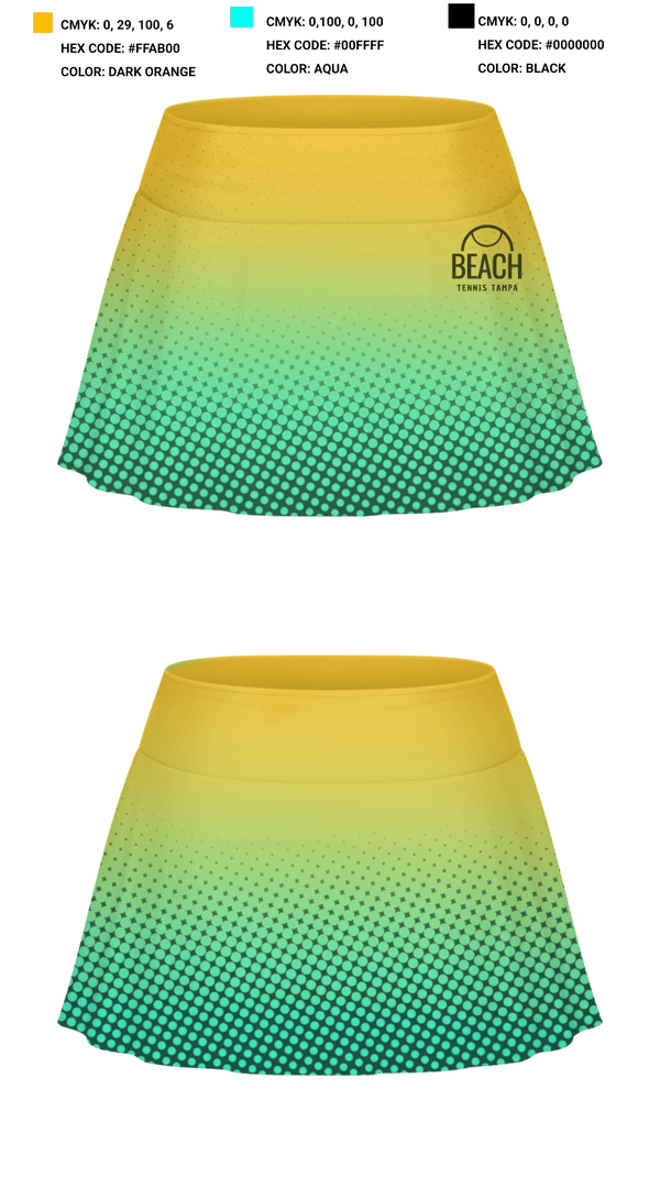 Skort, Beach Tennis Tampa, Tennis, Teamtime, Team time, sublimation, custom sports apparel, team uniforms, spirit wear, spiritwear, sports uniforms, custom shirts, team store, custom team store, fundraiser sports, apparel fundraiser