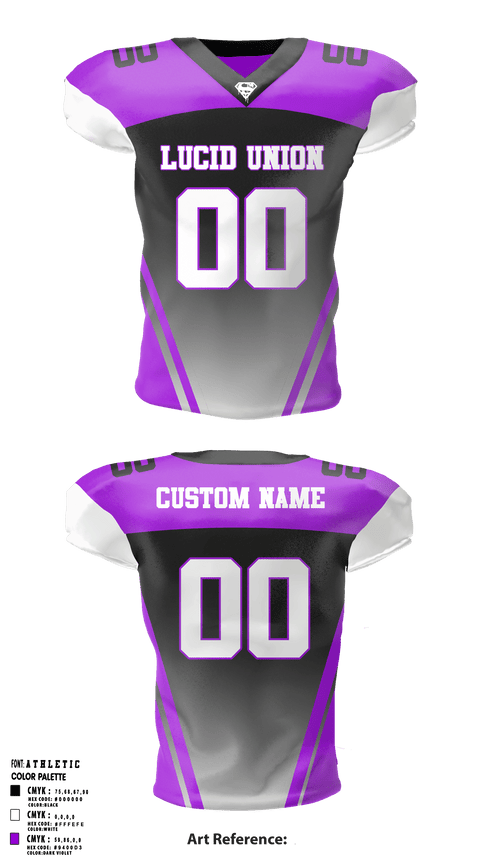 Football Jersey, Lucid union, Football, Teamtime, Team time, sublimation, custom sports apparel, team uniforms, spirit wear, spiritwear, sports uniforms, custom shirts, team store, custom team store, fundraiser sports, apparel fundraiser