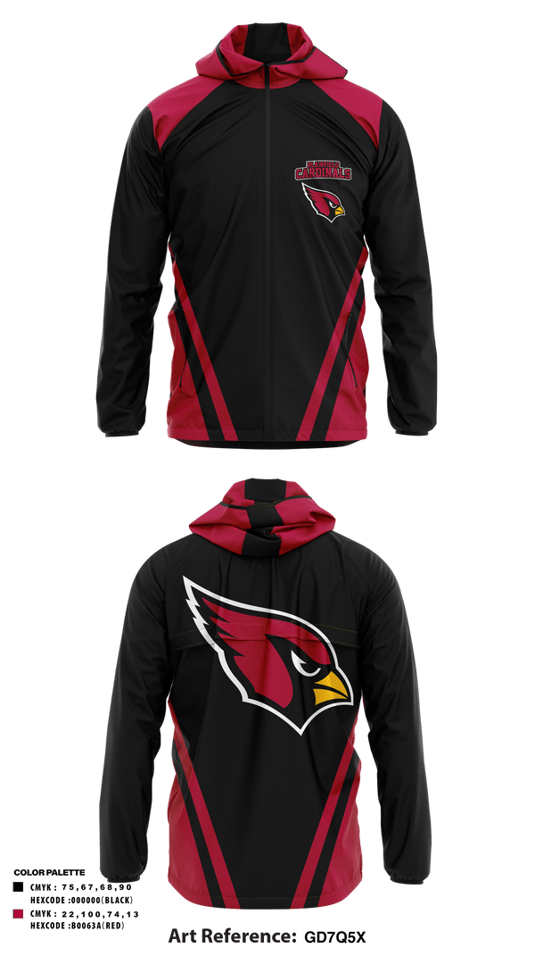 Windbreaker, plainfield cardinals, Track & Field, Teamtime, Team time, sublimation, custom sports apparel, team uniforms, spirit wear, spiritwear, sports uniforms, custom shirts, team store, custom team store, fundraiser sports, apparel fundraiser