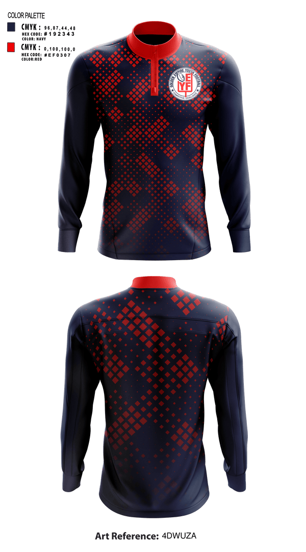 Quarter Zip Jacket, Gold Empire Youth Football & Cheer, Football, Teamtime, Team time, sublimation, custom sports apparel, team uniforms, spirit wear, spiritwear, sports uniforms, custom shirts, team store, custom team store, fundraiser sports, apparel fundraiser