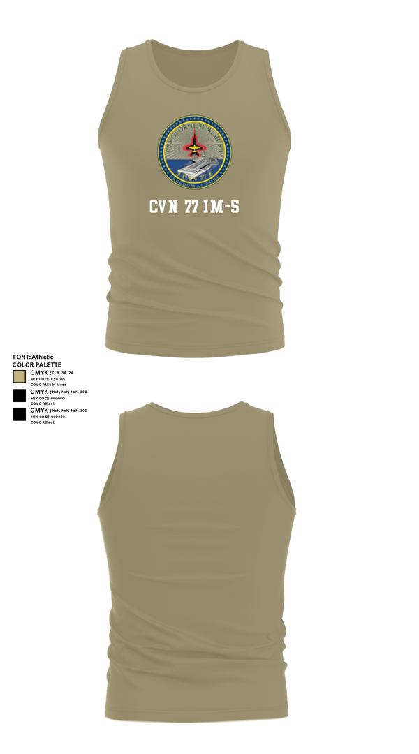 Tank Top, Cvn 77 IM-5, Navy, Teamtime, Team time, sublimation, custom sports apparel, team uniforms, spirit wear, spiritwear, sports uniforms, custom shirts, team store, custom team store, fundraiser sports, apparel fundraiser
