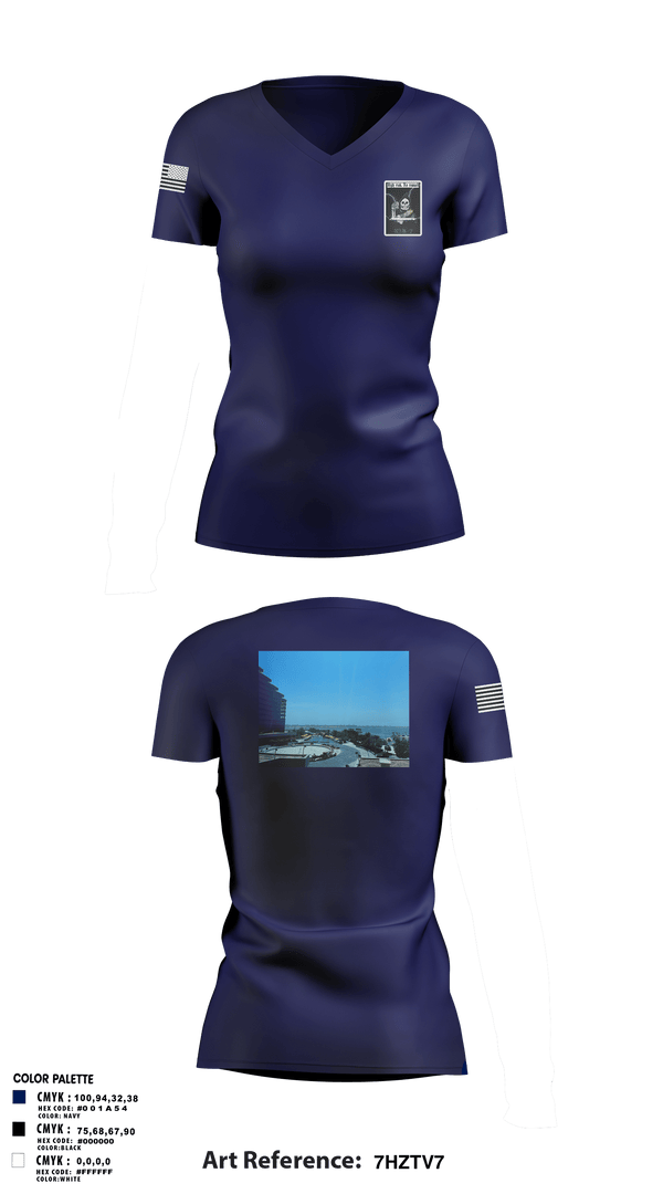 Women's Short Sleeve Vneck Shirt, VQ-1, Navy, Teamtime, Team time, sublimation, custom sports apparel, team uniforms, spirit wear, spiritwear, sports uniforms, custom shirts, team store, custom team store, fundraiser sports, apparel fundraiser