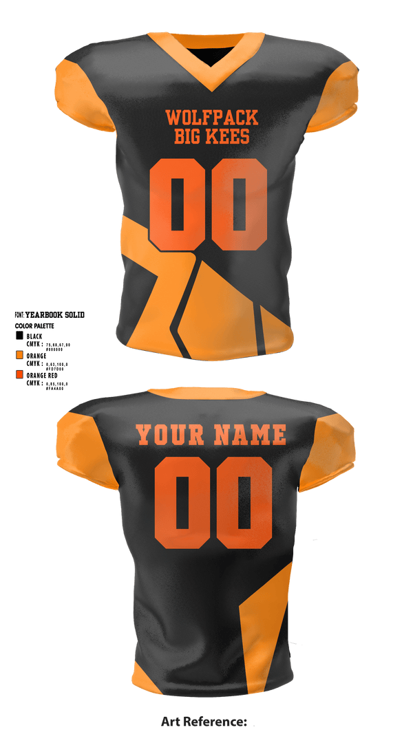 Football Jersey, WolfPack, Football, Teamtime, Team time, sublimation, custom sports apparel, team uniforms, spirit wear, spiritwear, sports uniforms, custom shirts, team store, custom team store, fundraiser sports, apparel fundraiser