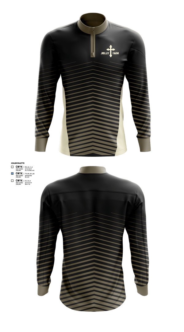 Quarter Zip Jacket, Jellyfam, Men's Basketball, Teamtime, Team time, sublimation, custom sports apparel, team uniforms, spirit wear, spiritwear, sports uniforms, custom shirts, team store, custom team store, fundraiser sports, apparel fundraiser