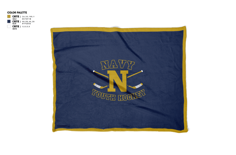 Blanket, Navy Youth Hockey, Ice Hockey, Teamtime, Team time, sublimation, custom sports apparel, team uniforms, spirit wear, spiritwear, sports uniforms, custom shirts, team store, custom team store, fundraiser sports, apparel fundraiser
