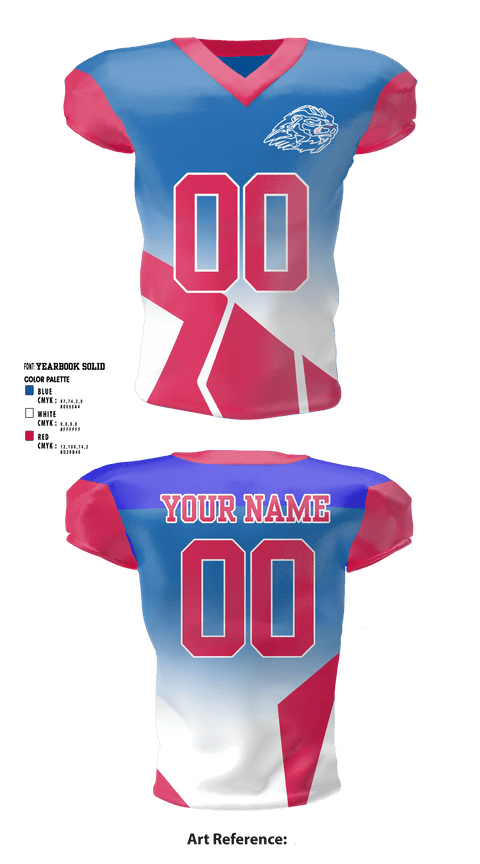 Football Jersey, Peachtree Ridge Youth Athletic Association, Football, Teamtime, Team time, sublimation, custom sports apparel, team uniforms, spirit wear, spiritwear, sports uniforms, custom shirts, team store, custom team store, fundraiser sports, apparel fundraiser
