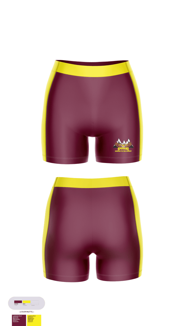 Women's Compression Shorts, Spokane R-7 High School Volleyball, Women's Volleyball, Teamtime, Team time, sublimation, custom sports apparel, team uniforms, spirit wear, spiritwear, sports uniforms, custom shirts, team store, custom team store, fundraiser sports, apparel fundraiser