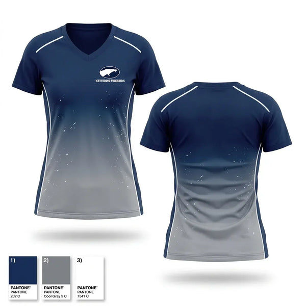 Kettering Firebirds Women's Short Sleeve V-neck Shirt - 1