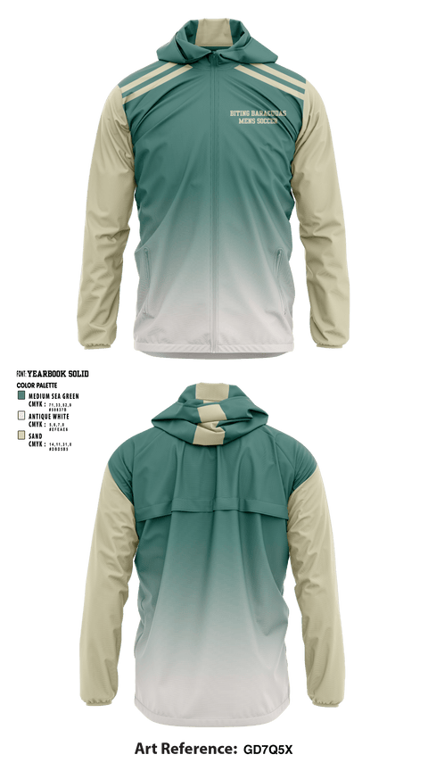 Windbreaker, Biting Baracudas, Men's Soccer, Teamtime, Team time, sublimation, custom sports apparel, team uniforms, spirit wear, spiritwear, sports uniforms, custom shirts, team store, custom team store, fundraiser sports, apparel fundraiser