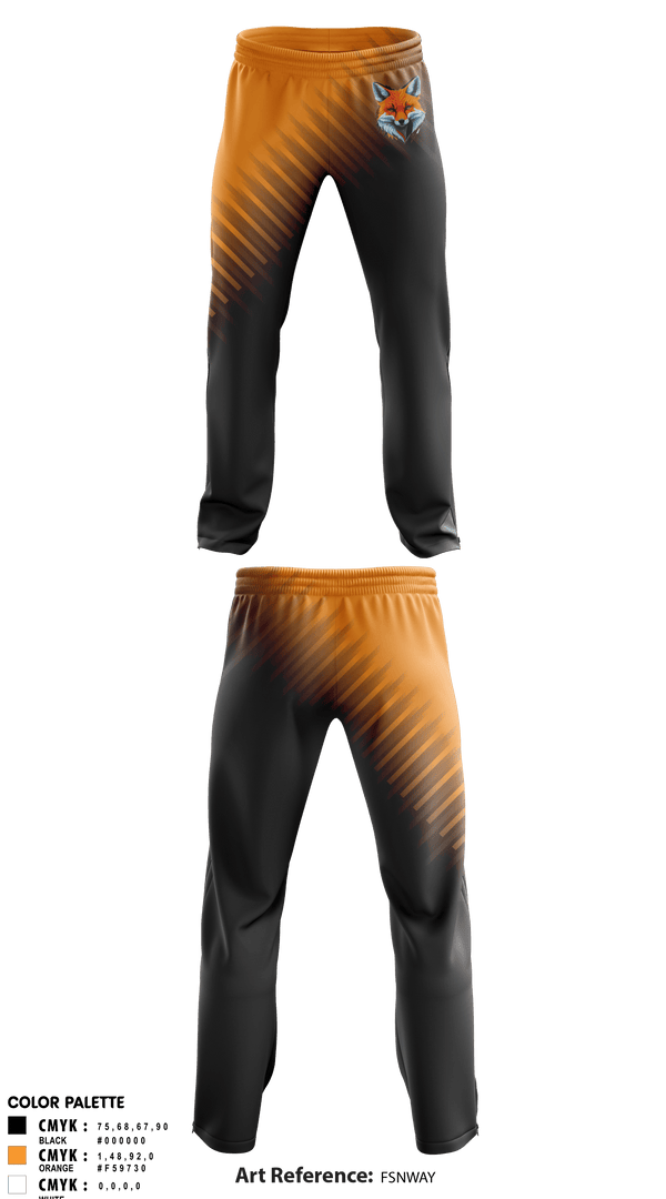 Sweatpants, Fox, Ice Hockey, Teamtime, Team time, sublimation, custom sports apparel, team uniforms, spirit wear, spiritwear, sports uniforms, custom shirts, team store, custom team store, fundraiser sports, apparel fundraiser