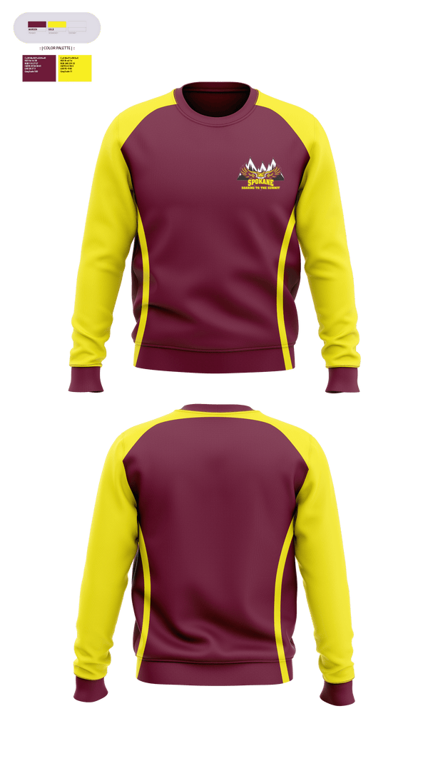 Crew Neck Sweatshirt, Spokane R-7 High School Volleyball, Women's Volleyball, Teamtime, Team time, sublimation, custom sports apparel, team uniforms, spirit wear, spiritwear, sports uniforms, custom shirts, team store, custom team store, fundraiser sports, apparel fundraiser