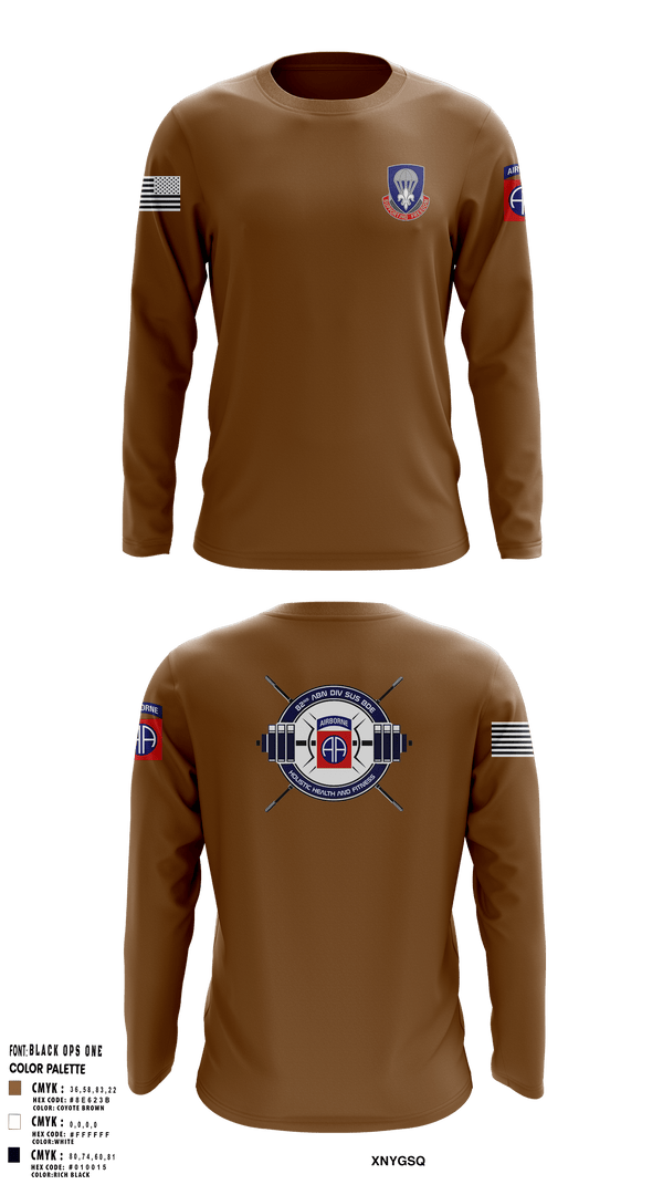 Long Sleeve Performance Shirt, 82nd ADSB H2F, Army, Teamtime, Team time, sublimation, custom sports apparel, team uniforms, spirit wear, spiritwear, sports uniforms, custom shirts, team store, custom team store, fundraiser sports, apparel fundraiser