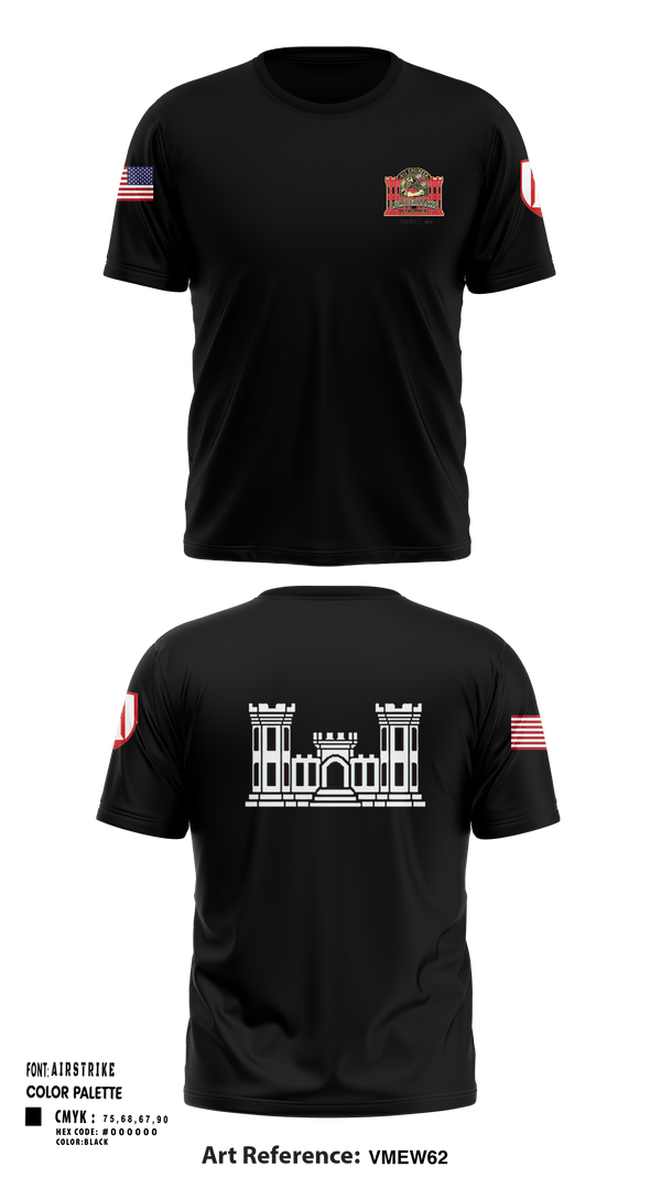Short Sleeve Performance Shirt, 612 Engineer Detachment, , Teamtime, Team time, sublimation, custom sports apparel, team uniforms, spirit wear, spiritwear, sports uniforms, custom shirts, team store, custom team store, fundraiser sports, apparel fundraiser