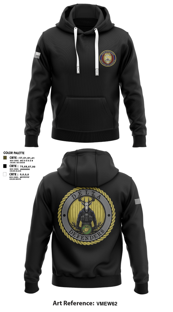 Hoodie, PMO Delta, Marines, Teamtime, Team time, sublimation, custom sports apparel, team uniforms, spirit wear, spiritwear, sports uniforms, custom shirts, team store, custom team store, fundraiser sports, apparel fundraiser
