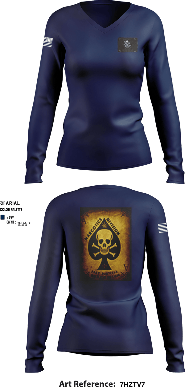 Women's Long Sleeve Vneck Shirt, SPD Task Force, Police, Teamtime, Team time, sublimation, custom sports apparel, team uniforms, spirit wear, spiritwear, sports uniforms, custom shirts, team store, custom team store, fundraiser sports, apparel fundraiser