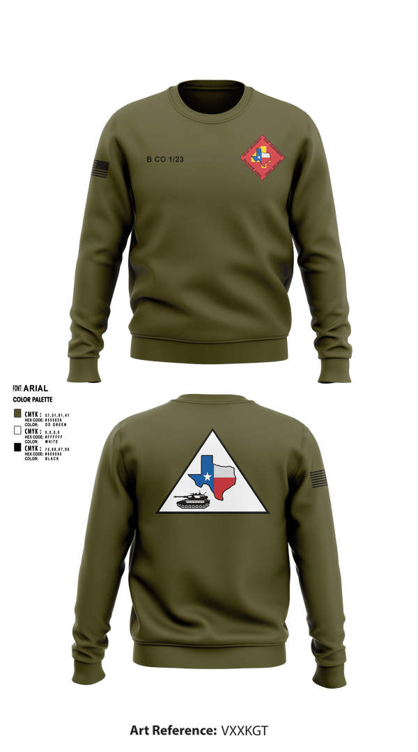 Crew Neck Sweatshirt, Bravo 1/23 63480397, Marines, Teamtime, Team time, sublimation, custom sports apparel, team uniforms, spirit wear, spiritwear, sports uniforms, custom shirts, team store, custom team store, fundraiser sports, apparel fundraiser