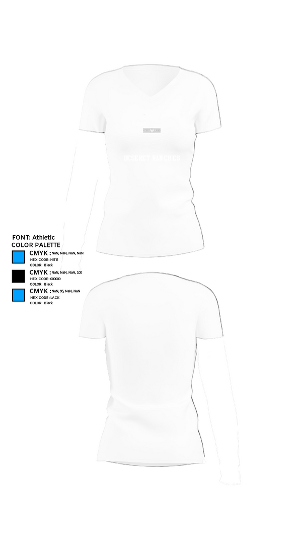 Women's Short Sleeve Vneck Shirt, Deseret Ranches, , Teamtime, Team time, sublimation, custom sports apparel, team uniforms, spirit wear, spiritwear, sports uniforms, custom shirts, team store, custom team store, fundraiser sports, apparel fundraiser